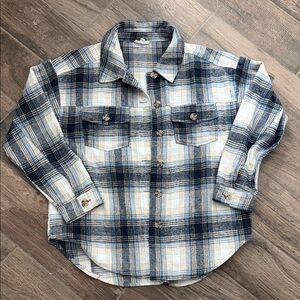 LA Hearts Plaid Button-Up Shirt